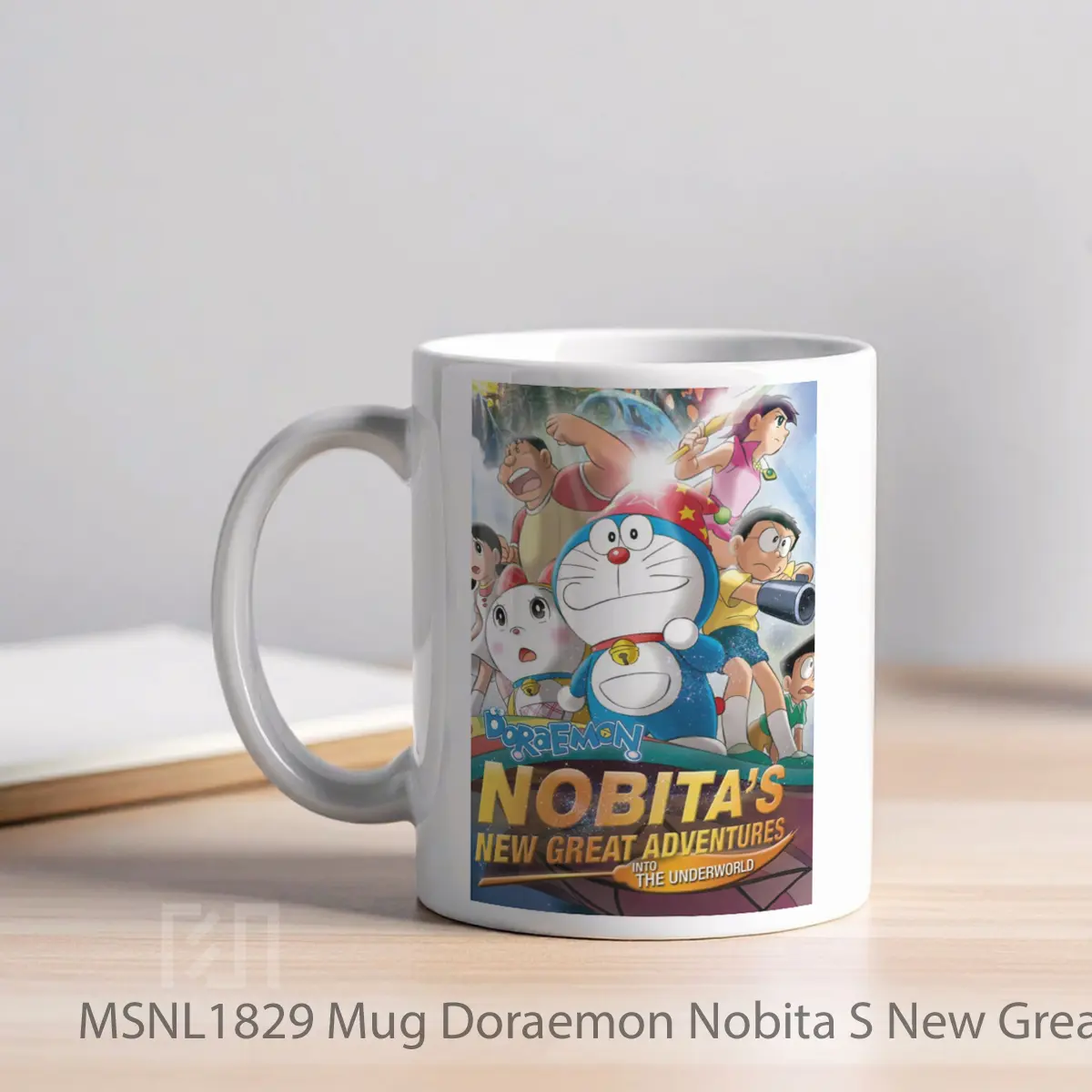 Mug Doraemon Nobita S New Great Adventure Into The Underworld The Seven Magic Users Gelas Keramik Tema Film MSNL1829 - Tampak Kiri