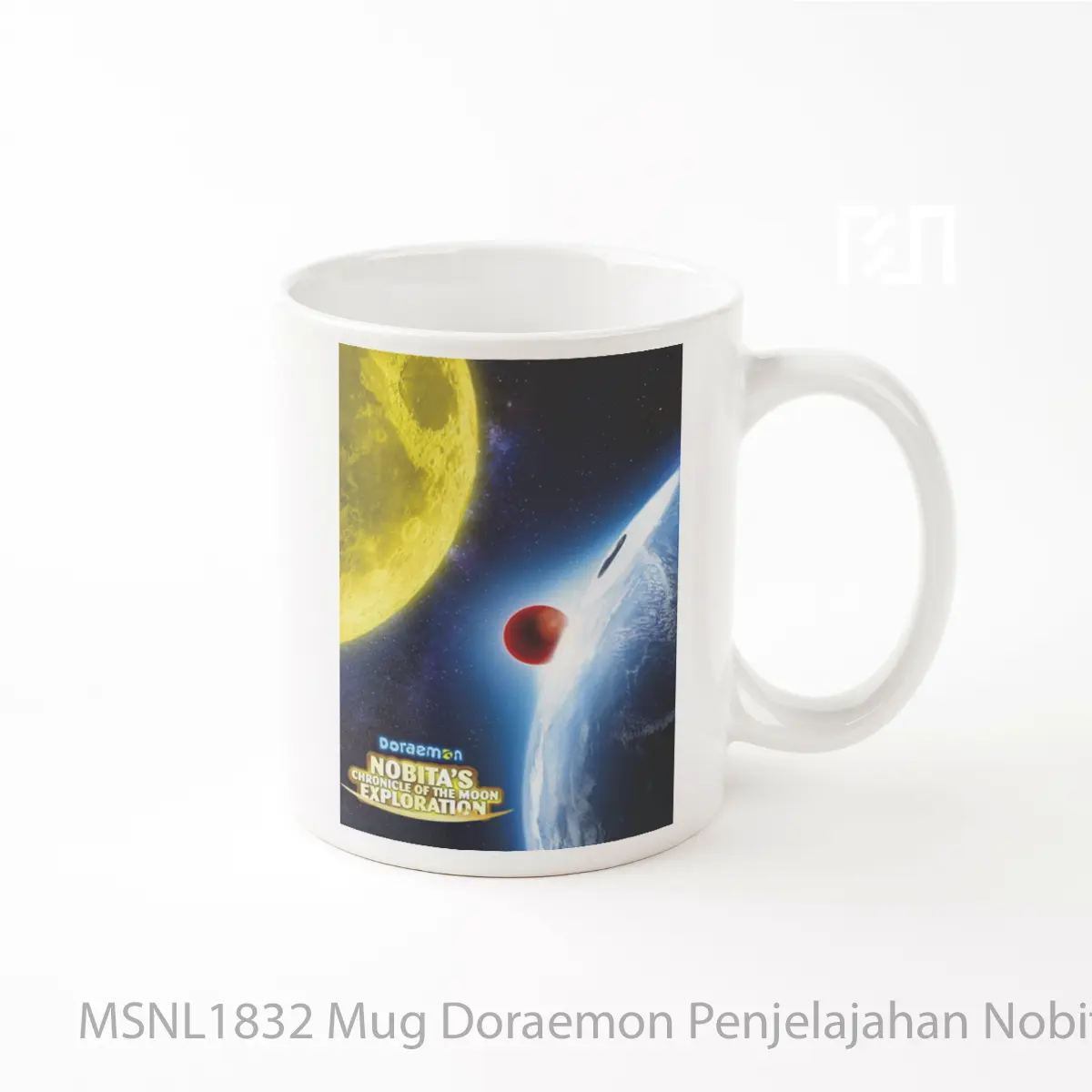 Mug Doraemon Penjelajahan Nobita Di Bulan Gelas Keramik Tema Film MSNL1832