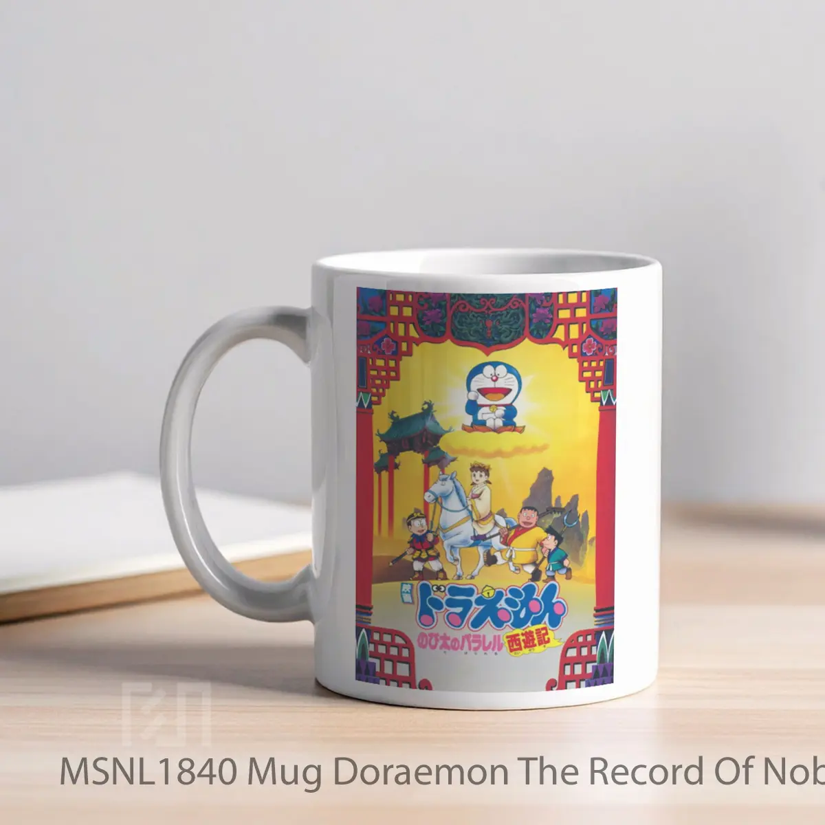 Mug Doraemon The Record Of Nobita S Parallel Journey To The West Gelas Keramik Tema Film MSNL1840 - Tampak Kiri