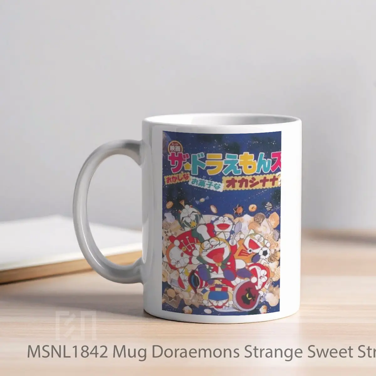 Mug Doraemons Strange Sweet Strange Gelas Keramik Tema Film MSNL1842 - Tampak Kiri