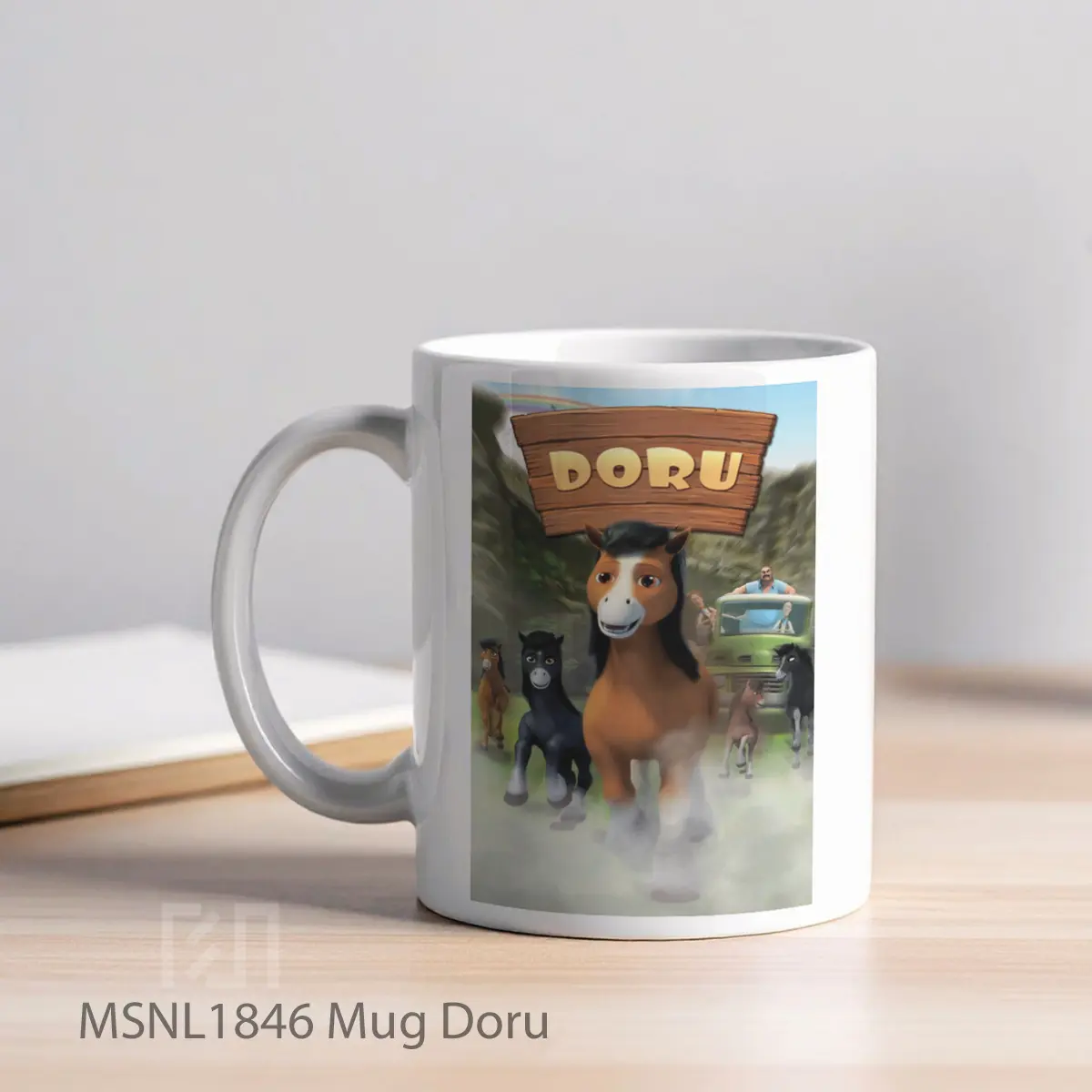Mug Doru Gelas Keramik Tema Film MSNL1846 - Tampak Kiri