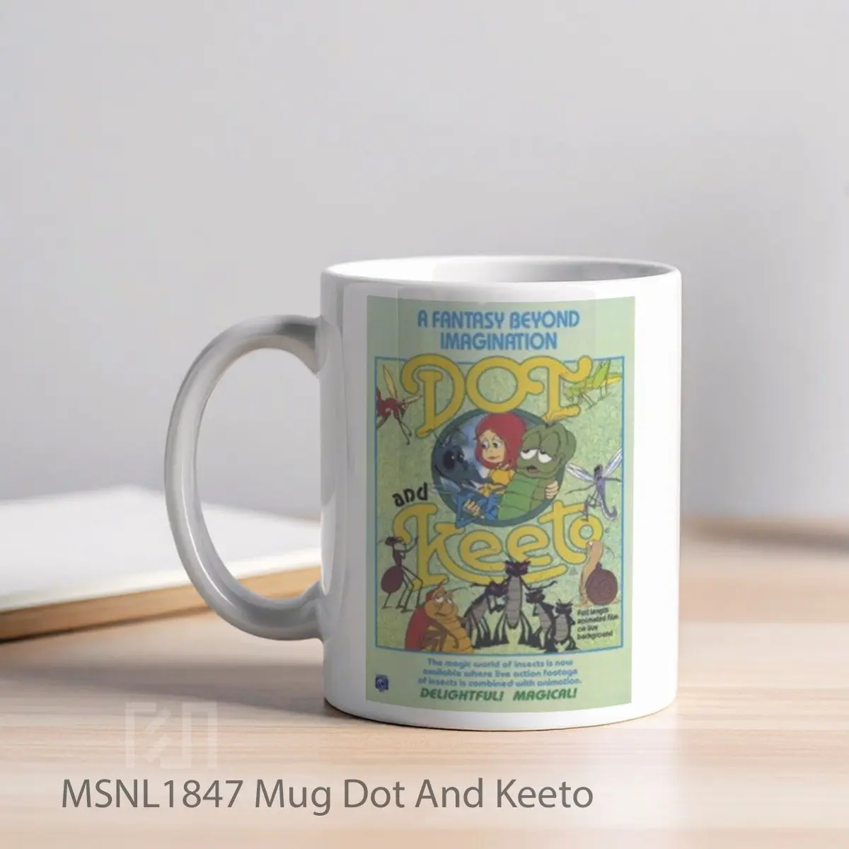 Mug Dot And Keeto Gelas Keramik Tema Film MSNL1847 - Tampak Kiri