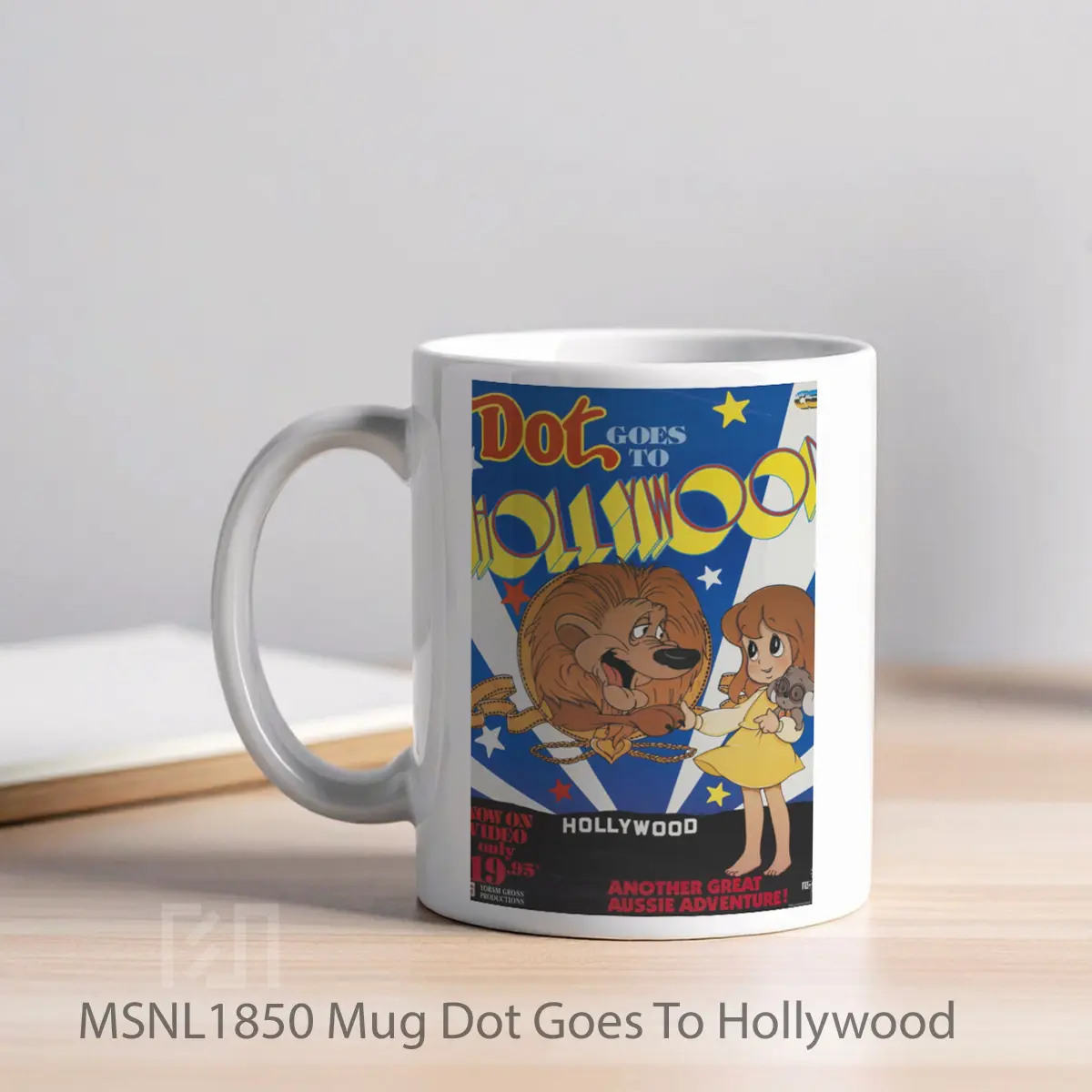 Mug Dot Goes To Hollywood Gelas Keramik Tema Film MSNL1850 - Tampak Kiri