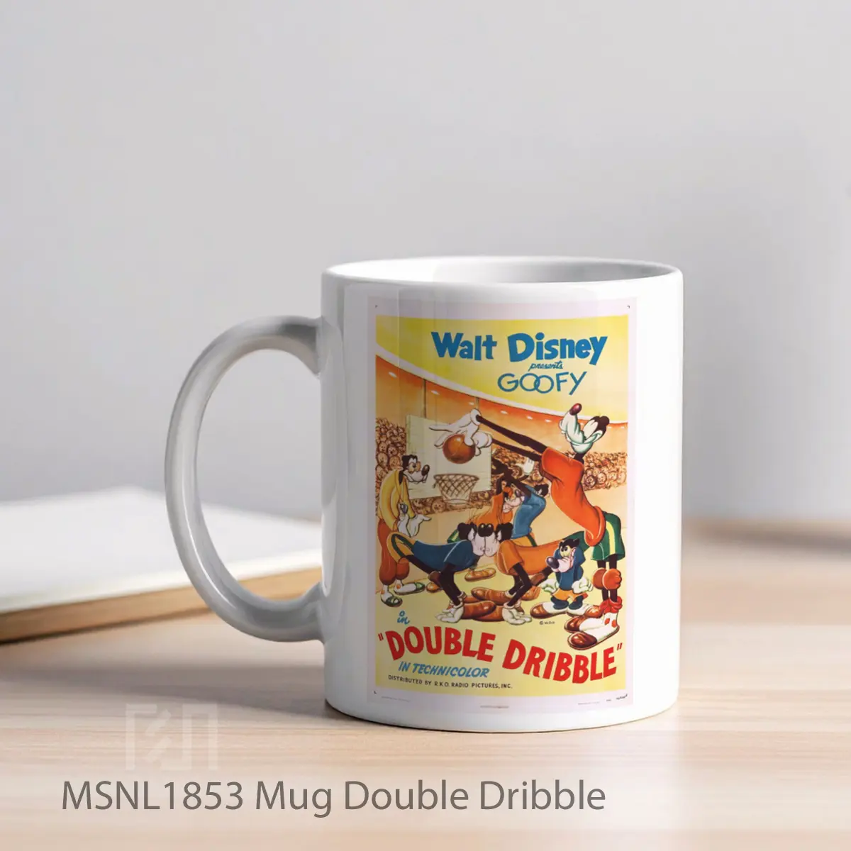 Mug Double Dribble Gelas Keramik Tema Film MSNL1853 - Tampak Kiri