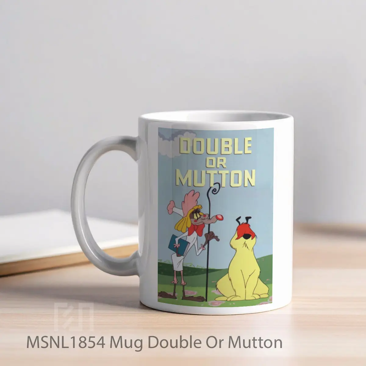 Mug Double Or Mutton Gelas Keramik Tema Film MSNL1854 - Tampak Kiri