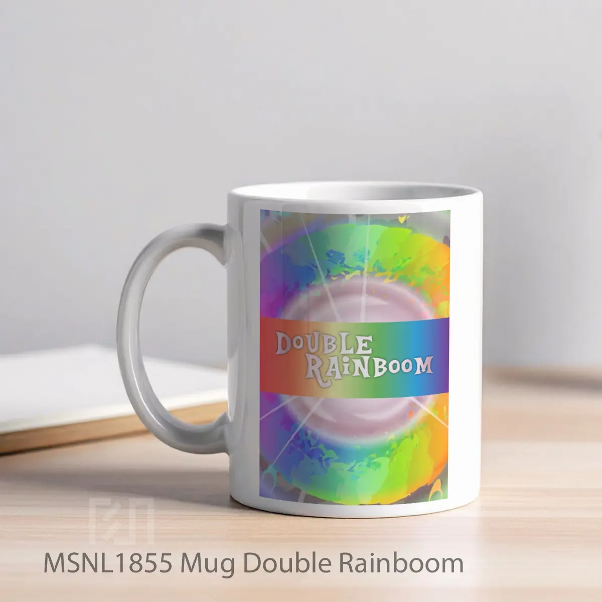Mug Double Rainboom Gelas Keramik Tema Film MSNL1855 - Tampak Kiri