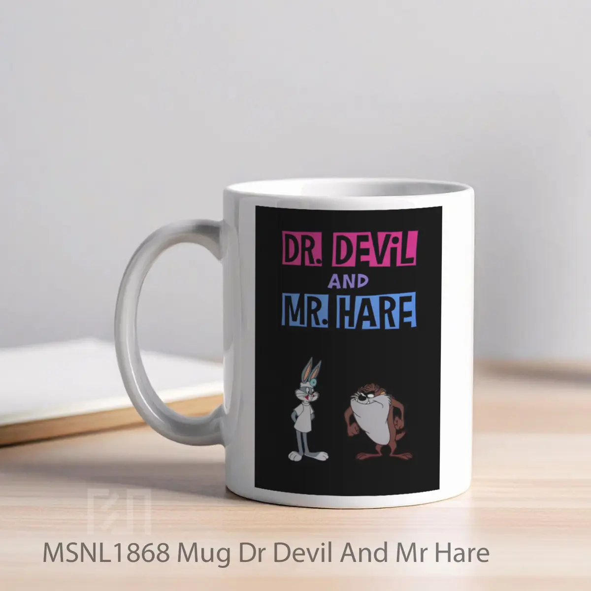 Mug Dr Devil And Mr Hare Gelas Keramik Tema Film MSNL1868 - Tampak Kiri