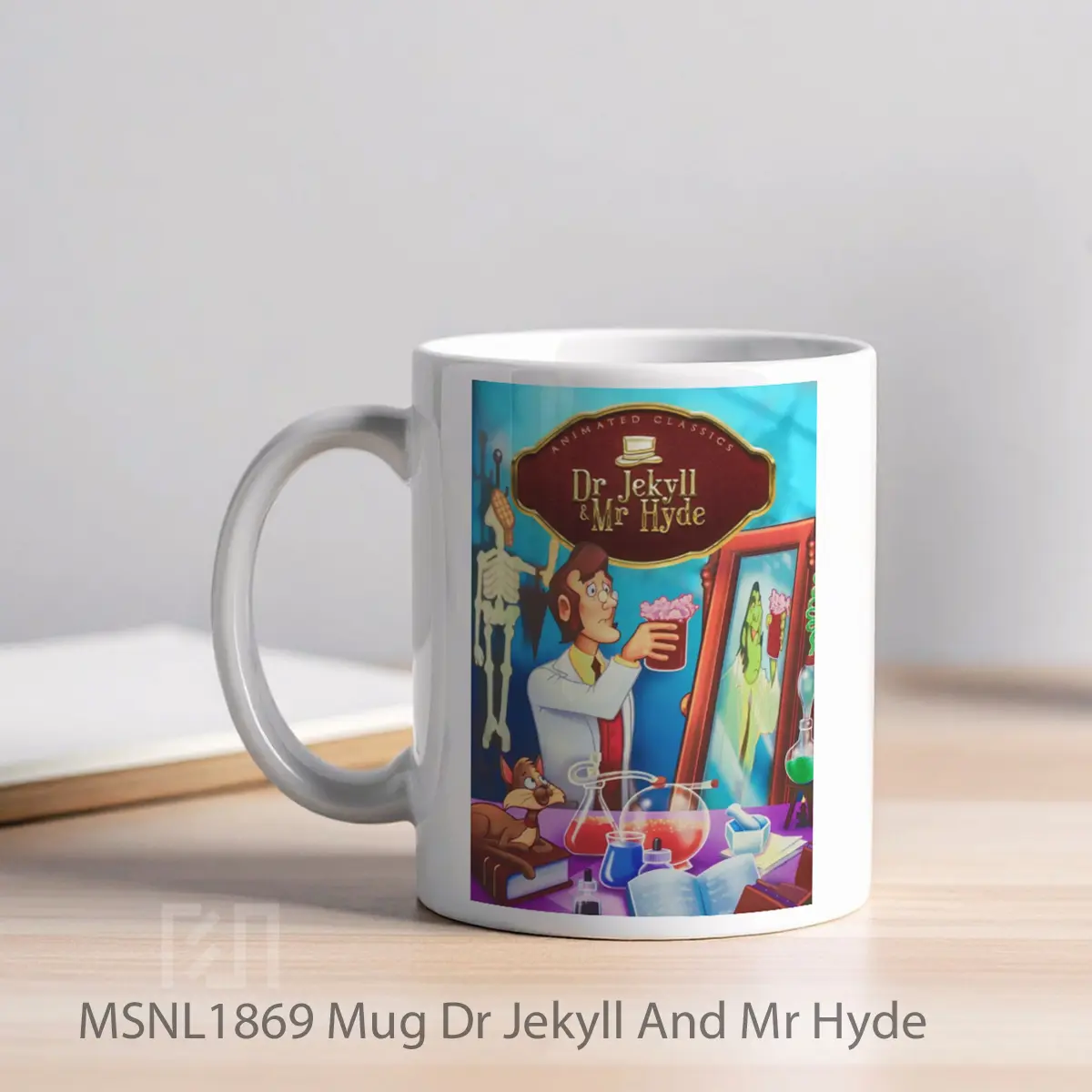 Mug Dr Jekyll And Mr Hyde Gelas Keramik Tema Film MSNL1869 - Tampak Kiri