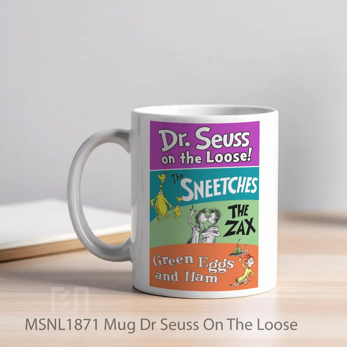 Mug Dr Seuss On The Loose Gelas Keramik Tema Film MSNL1871 - Tampak Kiri