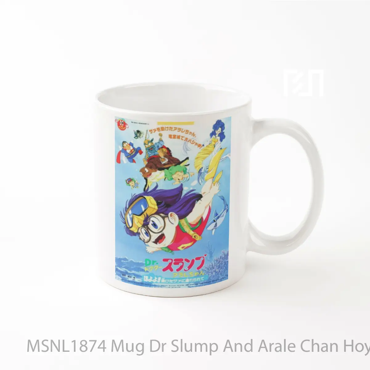 Mug Dr Slump And Arale Chan Hoyoyo Follow The Rescued Shark Gelas Keramik Tema Film MSNL1874