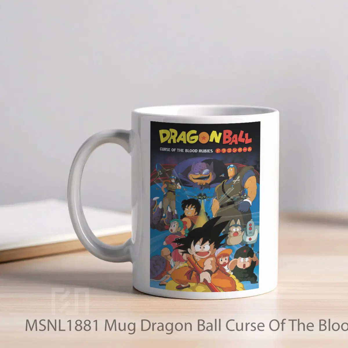 Mug Dragon Ball Curse Of The Blood Rubies Gelas Keramik Tema Film MSNL1881 - Tampak Kiri