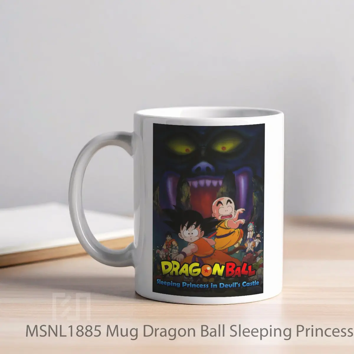 Mug Dragon Ball Sleeping Princess In Devil S Castle Gelas Keramik Tema Film MSNL1885 - Tampak Kiri