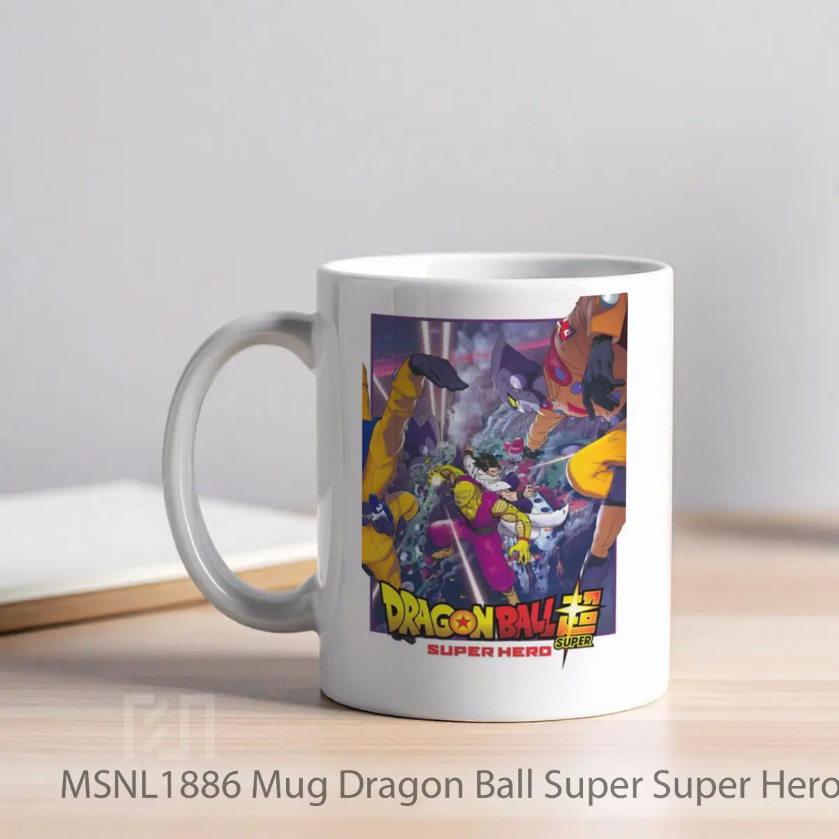 Mug Dragon Ball Super Super Hero Gelas Keramik Tema Film MSNL1886 - Tampak Kiri