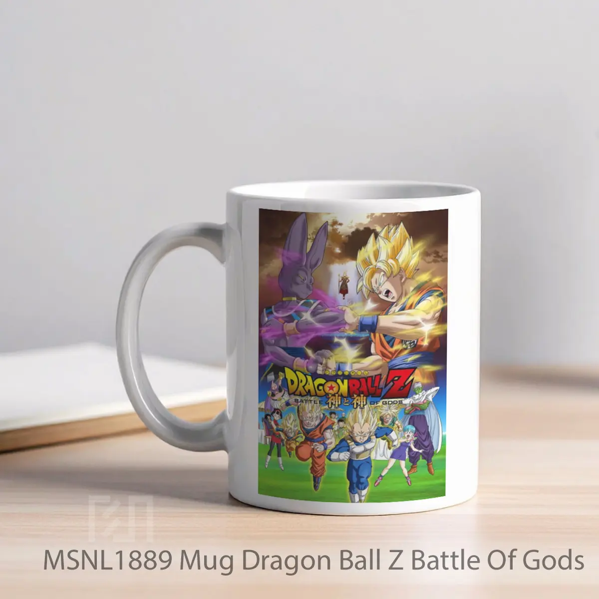 Mug Dragon Ball Z Battle Of Gods Gelas Keramik Tema Film MSNL1889 - Tampak Kiri