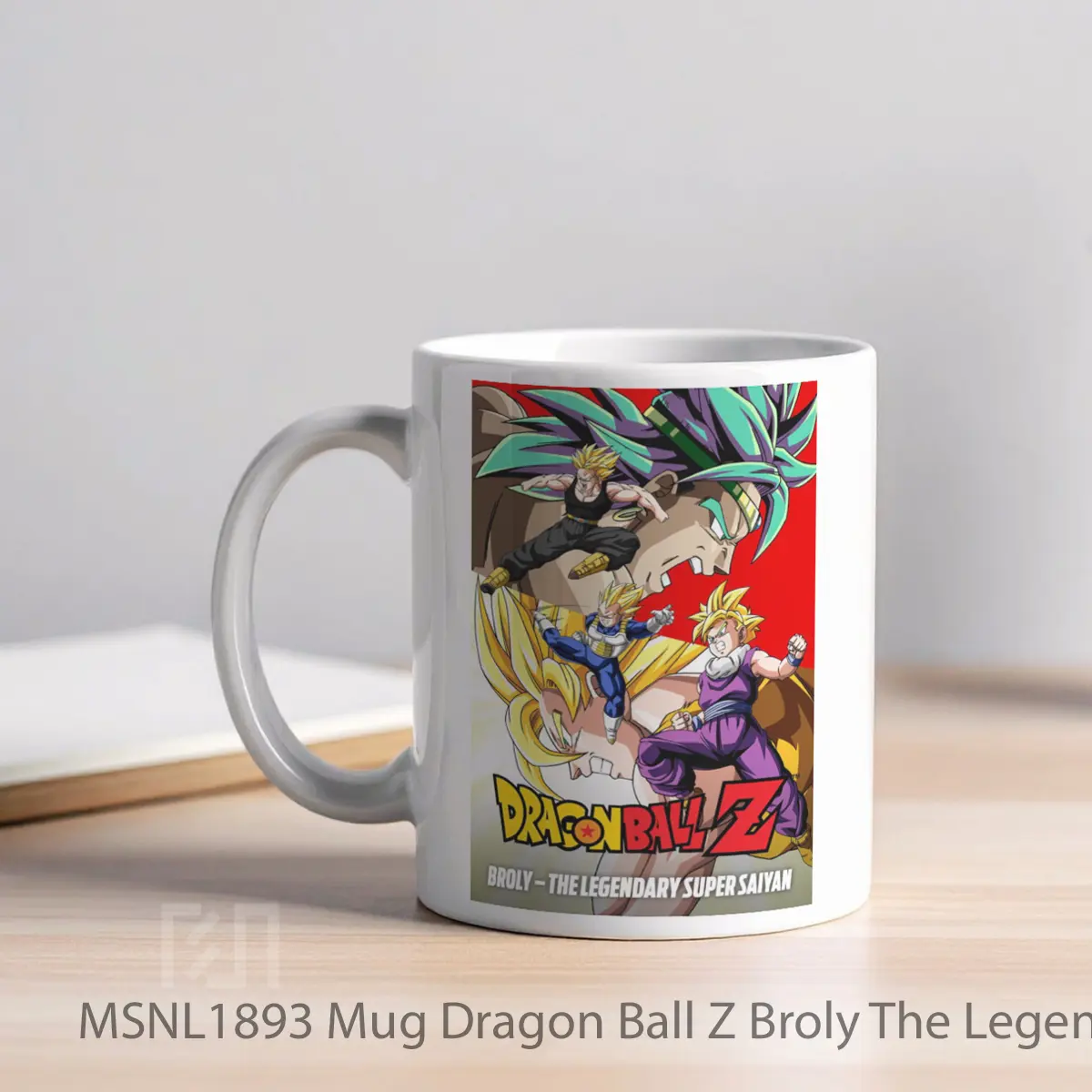 Mug Dragon Ball Z Broly The Legendary Super Saiyan Gelas Keramik Tema Film MSNL1893 - Tampak Kiri