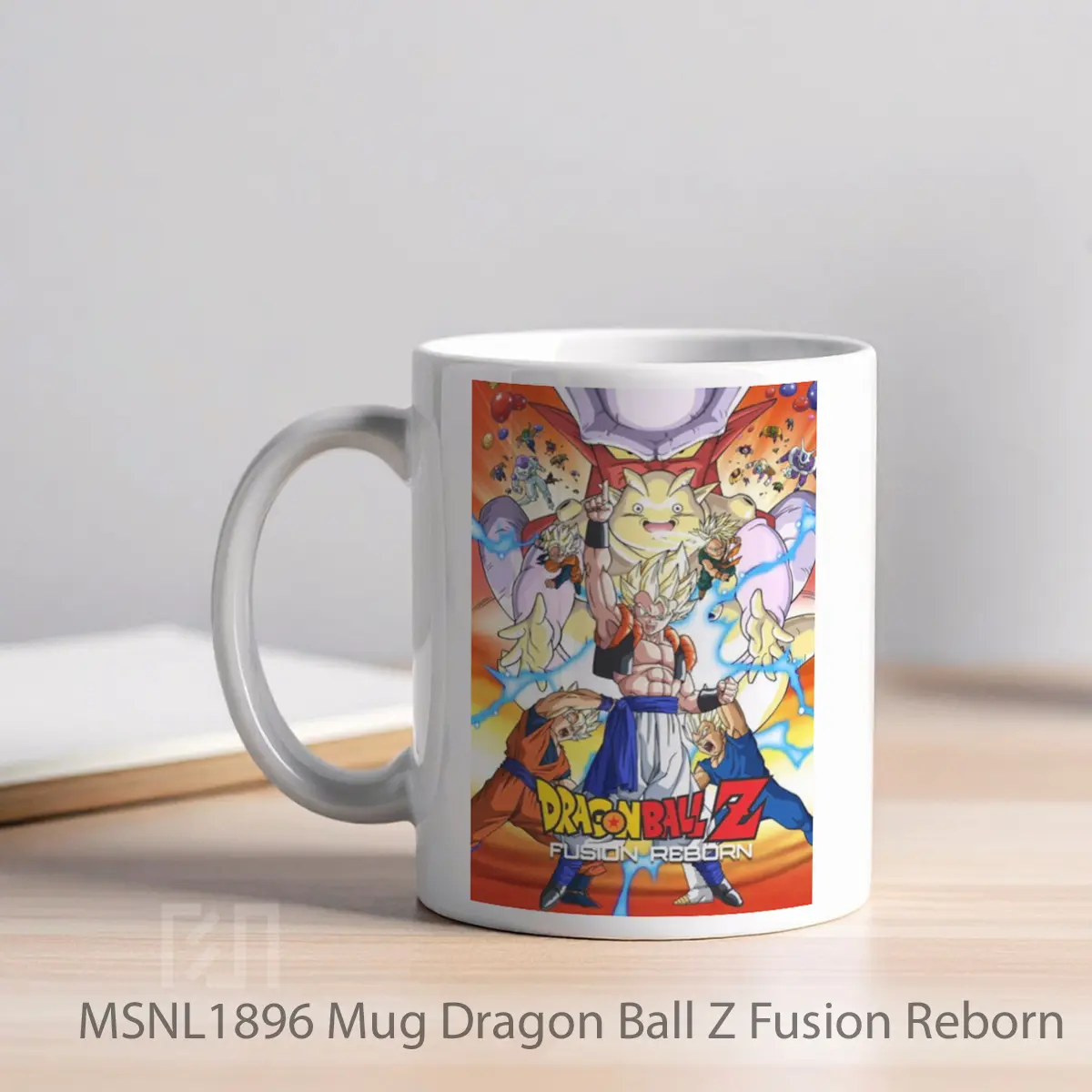 Mug Dragon Ball Z Fusion Reborn Gelas Keramik Tema Film MSNL1896 - Tampak Kiri