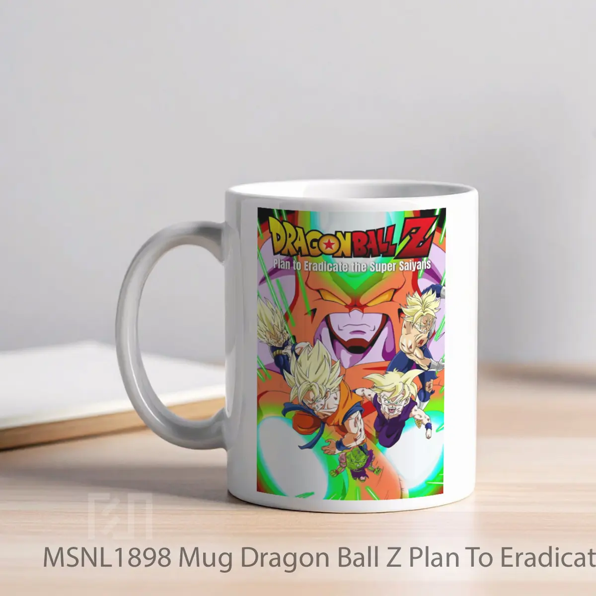 Mug Dragon Ball Z Plan To Eradicate The Super Saiyans Gelas Keramik Tema Film MSNL1898 - Tampak Kiri