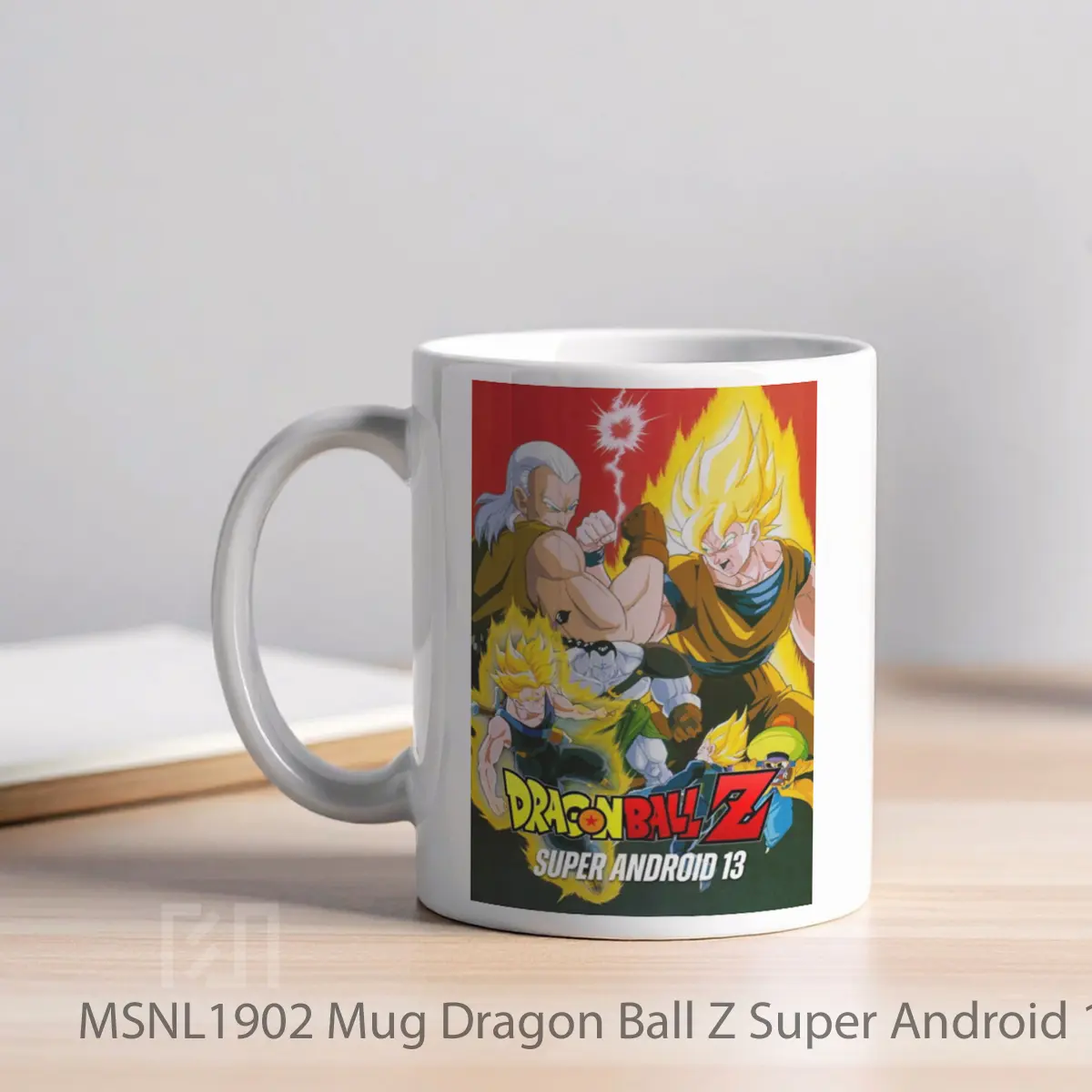 Mug Dragon Ball Z Super Android 13 Gelas Keramik Tema Film MSNL1902 - Tampak Kiri