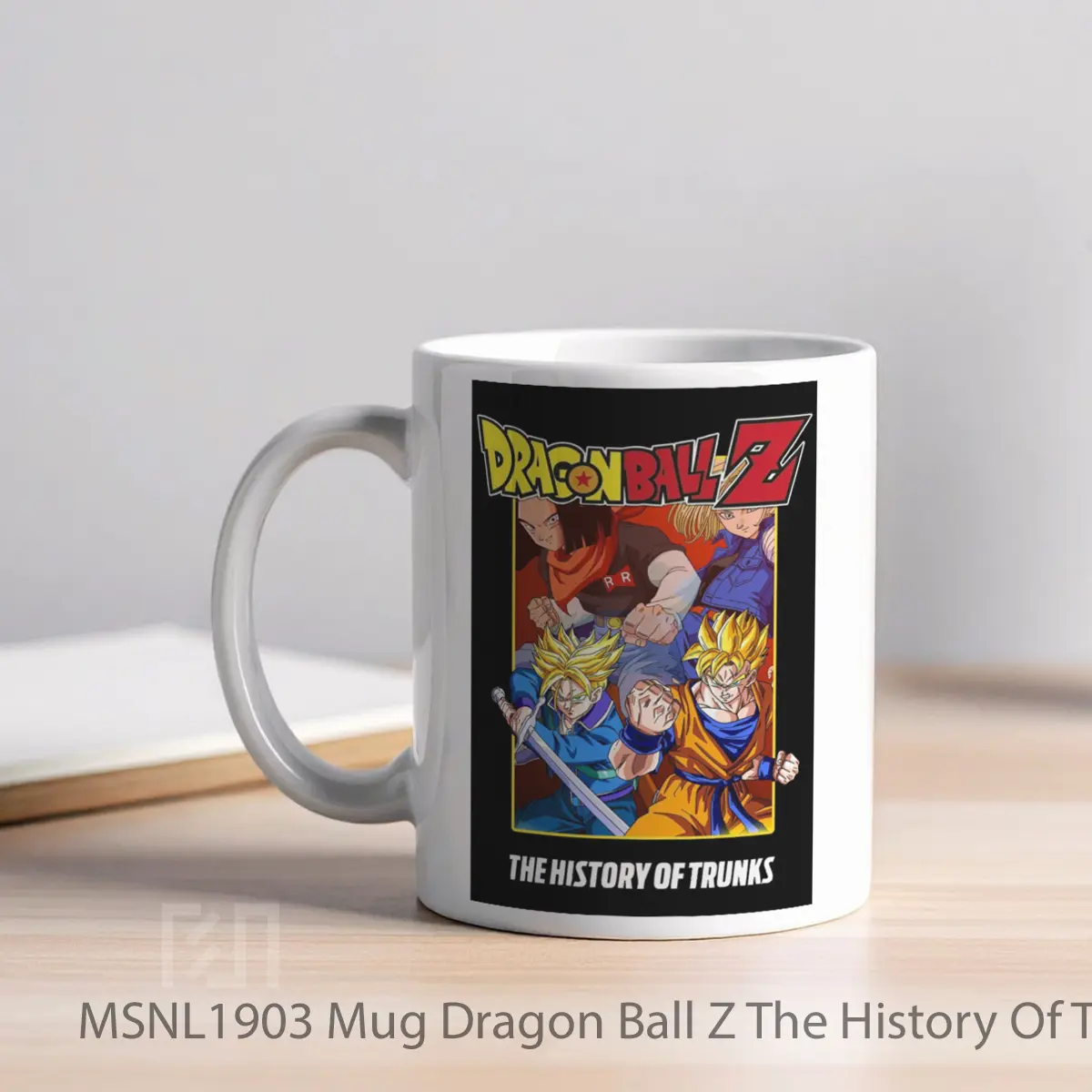 Mug Dragon Ball Z The History Of Trunks Gelas Keramik Tema Film MSNL1903 - Tampak Kiri