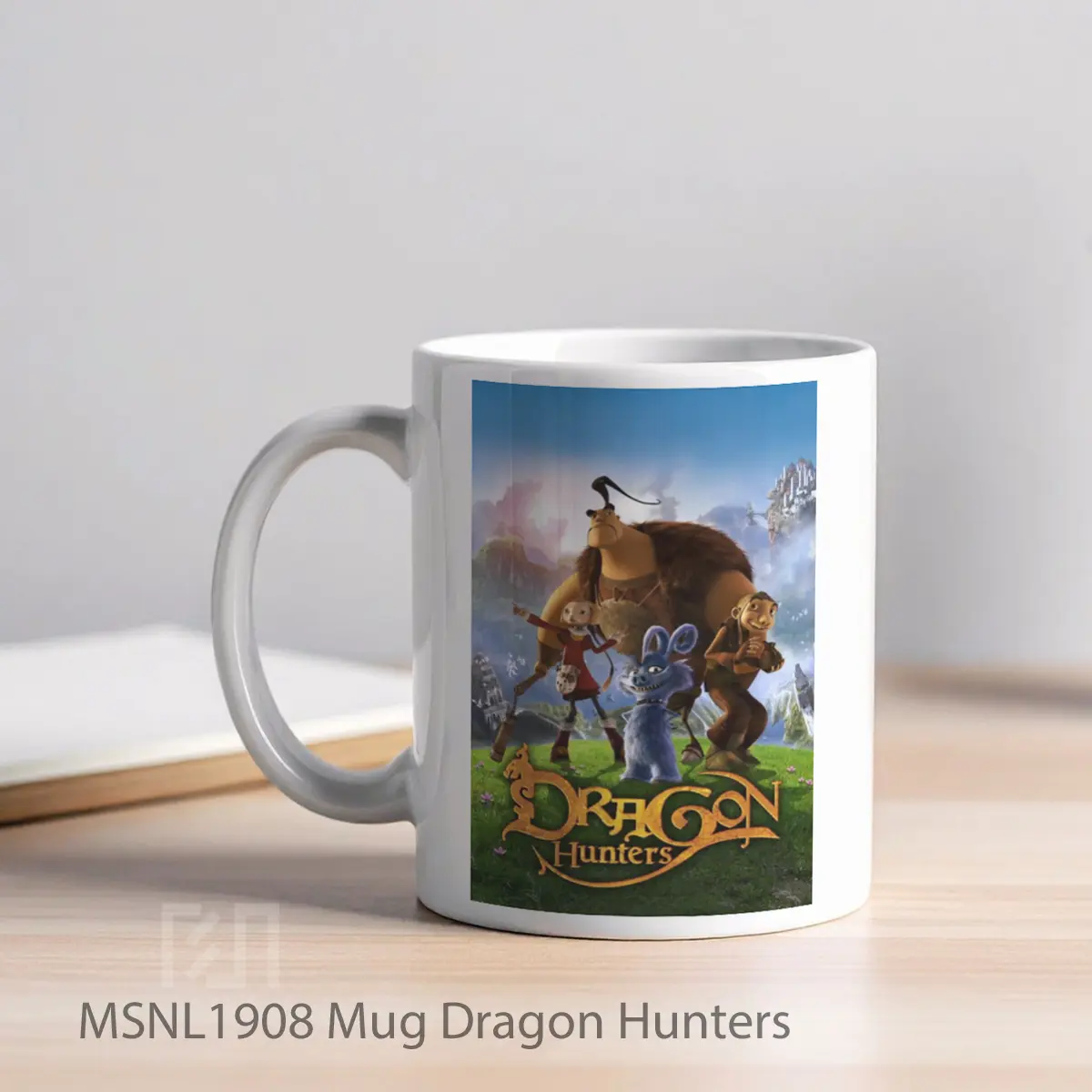Mug Dragon Hunters Gelas Keramik Tema Film MSNL1908 - Tampak Kiri