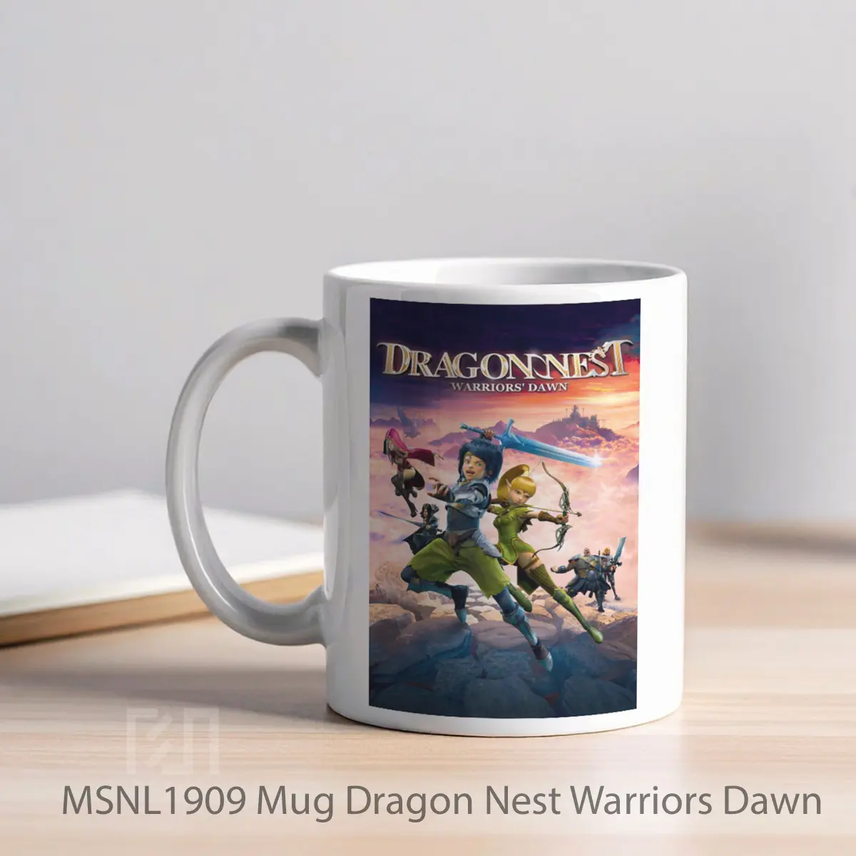 Mug Dragon Nest Warriors Dawn Gelas Keramik Tema Film MSNL1909 - Tampak Kiri