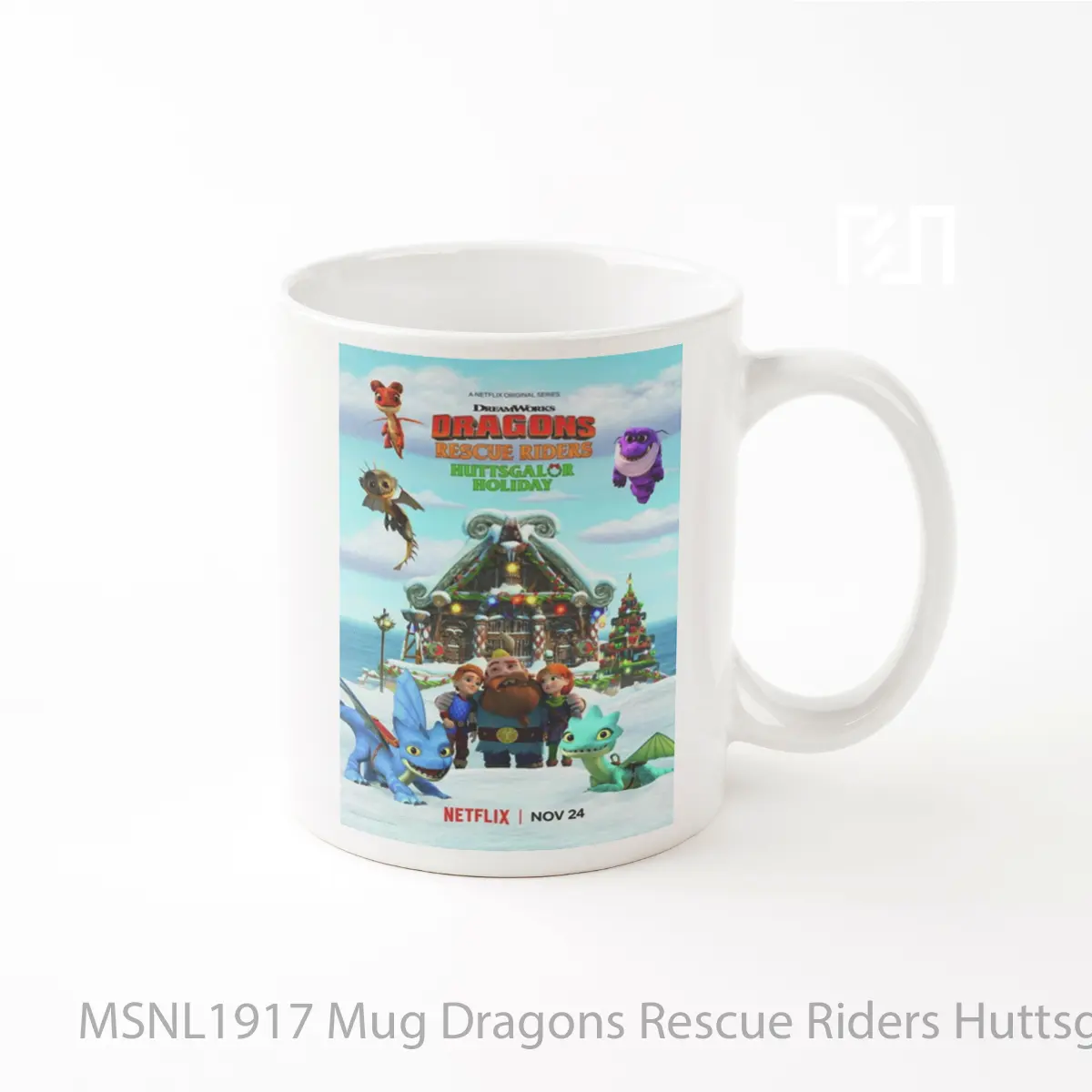 Mug Dragons Rescue Riders Huttsgalor Holiday Gelas Keramik Tema Film MSNL1917