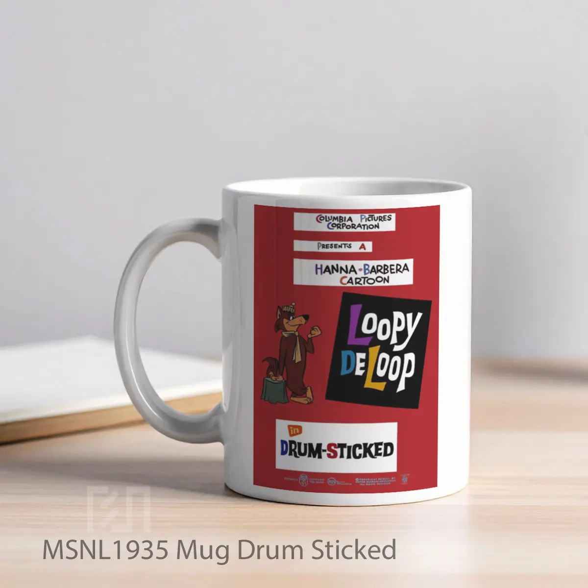 Mug Drum Sticked Gelas Keramik Tema Film MSNL1935 - Tampak Kiri