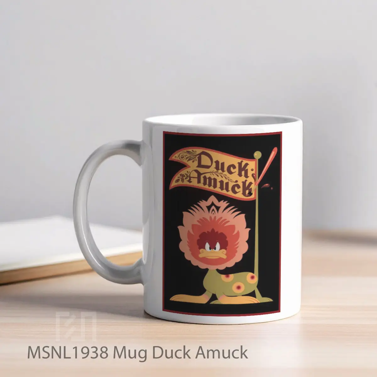 Mug Duck Amuck Gelas Keramik Tema Film MSNL1938 - Tampak Kiri