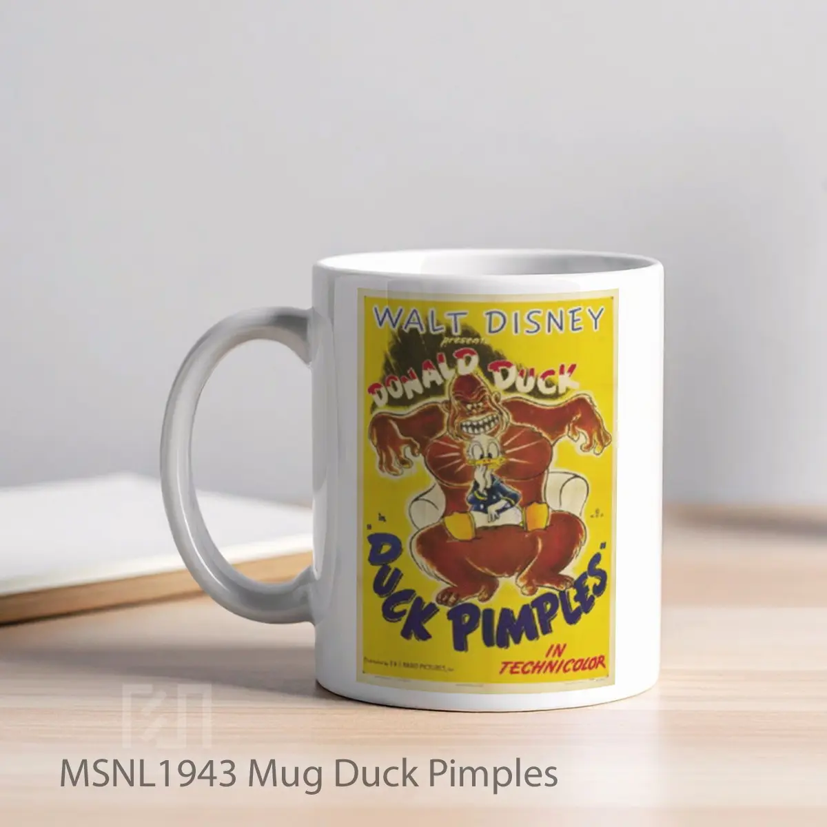 Mug Duck Pimples Gelas Keramik Tema Film MSNL1943 - Tampak Kiri