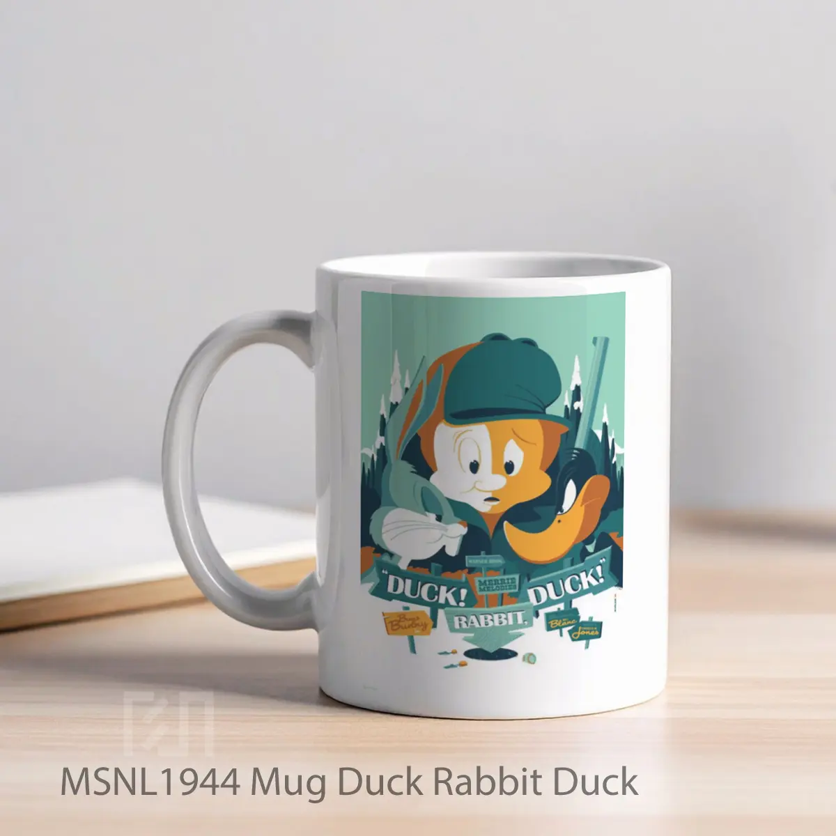 Mug Duck Rabbit Duck Gelas Keramik Tema Film MSNL1944 - Tampak Kiri