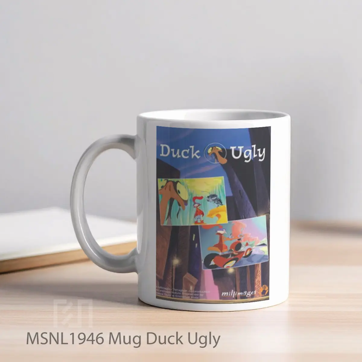 Mug Duck Ugly Gelas Keramik Tema Film MSNL1946 - Tampak Kiri