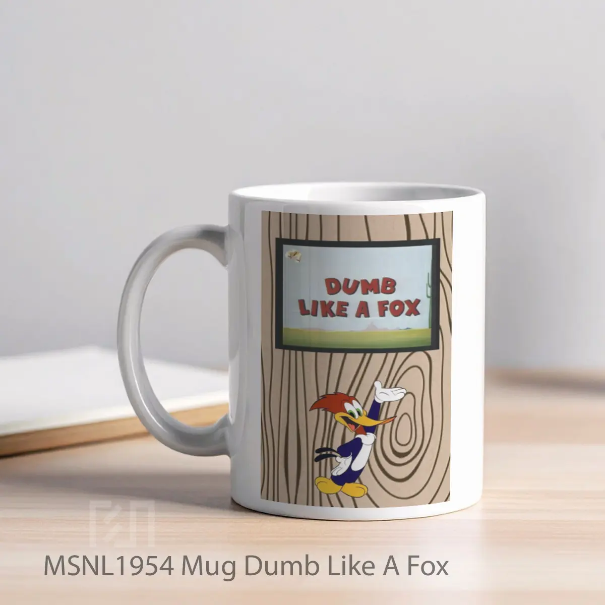 Mug Dumb Like A Fox Gelas Keramik Tema Film MSNL1954 - Tampak Kiri
