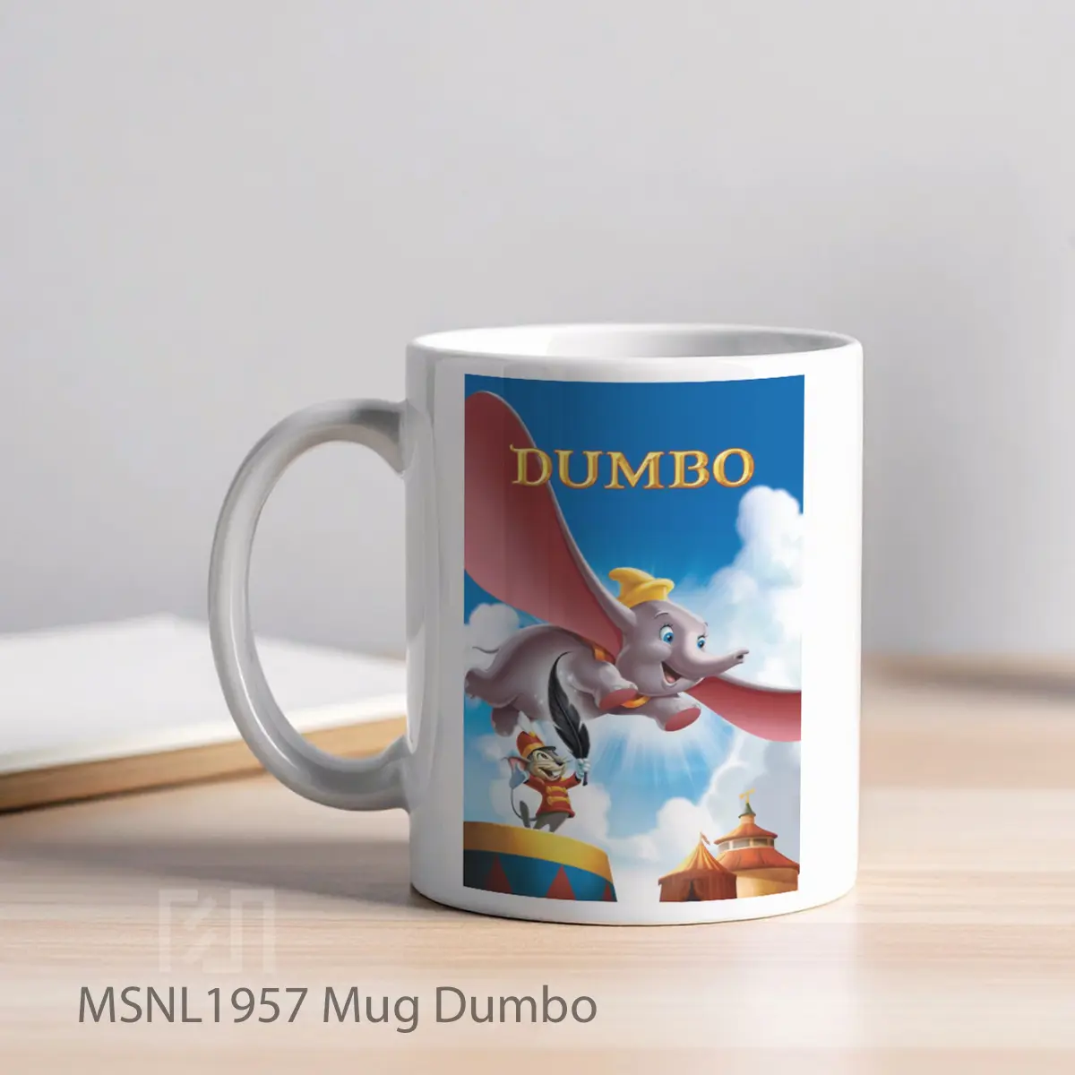 Mug Dumbo Gelas Keramik Tema Film MSNL1957 - Tampak Kiri