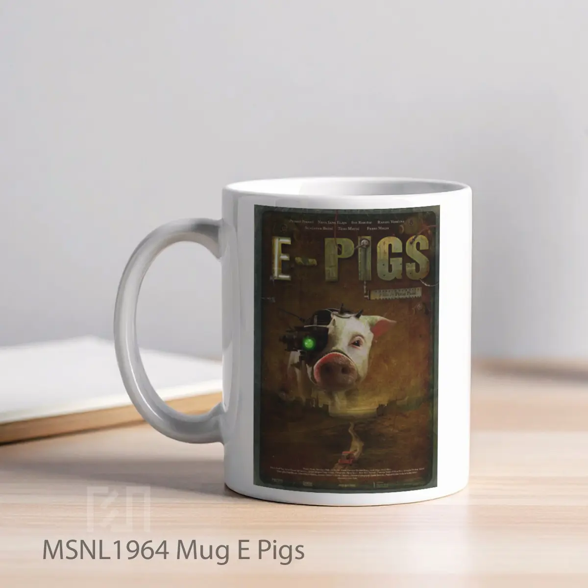 Mug E Pigs Gelas Keramik Tema Film MSNL1964 - Tampak Kiri