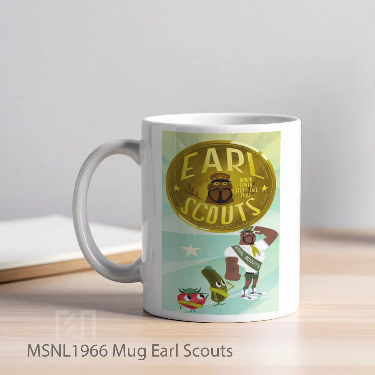 Mug Earl Scouts Gelas Keramik Tema Film MSNL1966 - Tampak Kiri