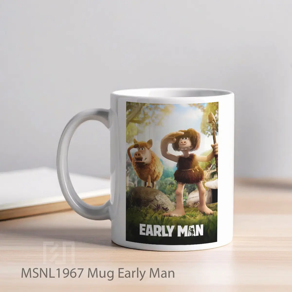 Mug Early Man Gelas Keramik Tema Film MSNL1967 - Tampak Kiri
