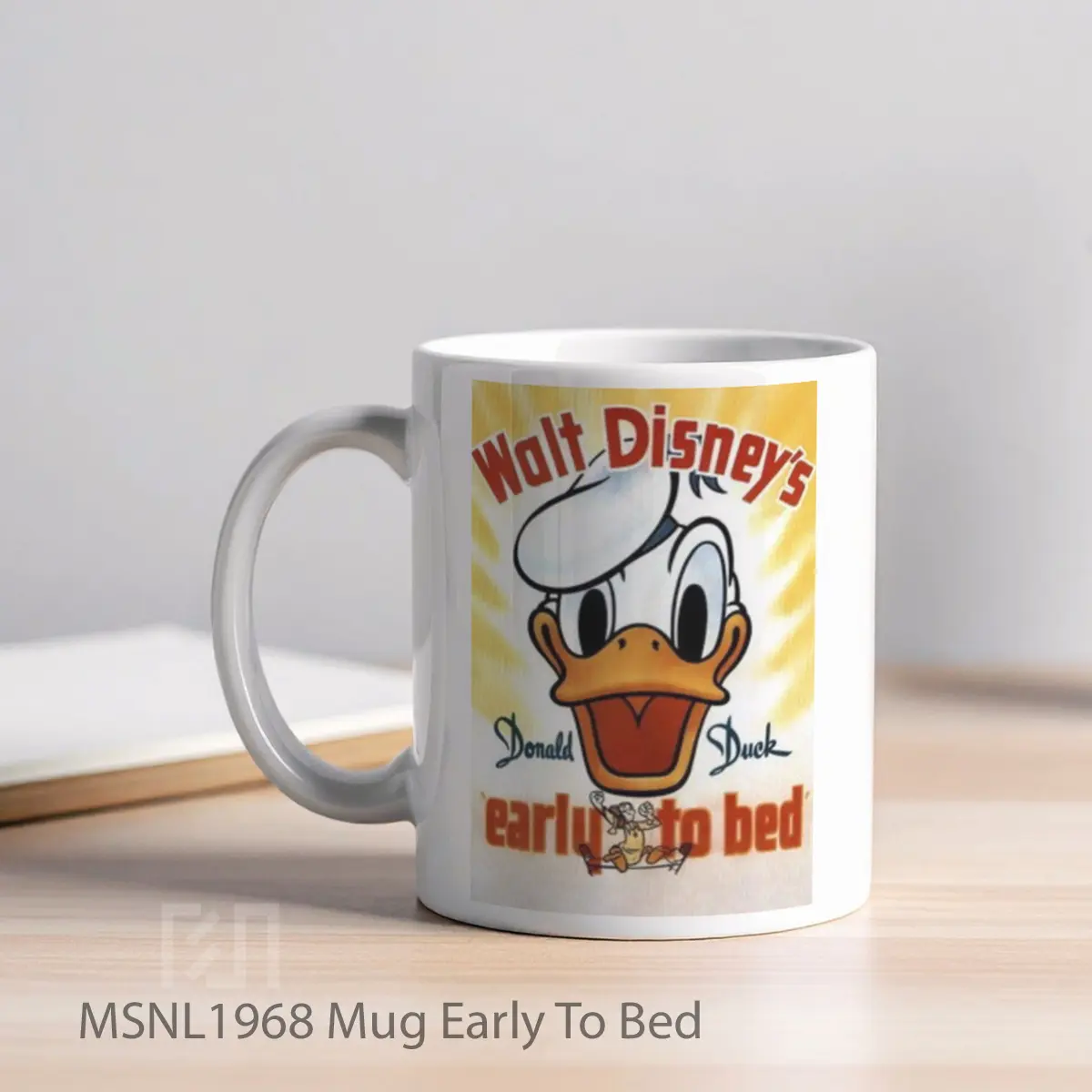 Mug Early To Bed Gelas Keramik Tema Film MSNL1968 - Tampak Kiri