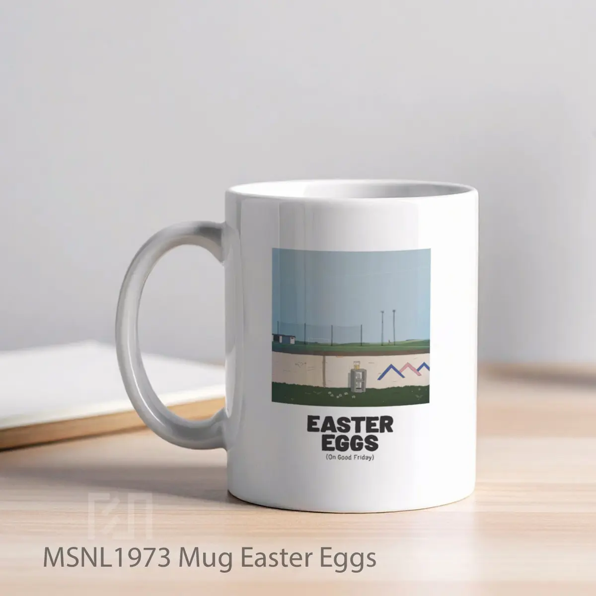 Mug Easter Eggs Gelas Keramik Tema Film MSNL1973 - Tampak Kiri