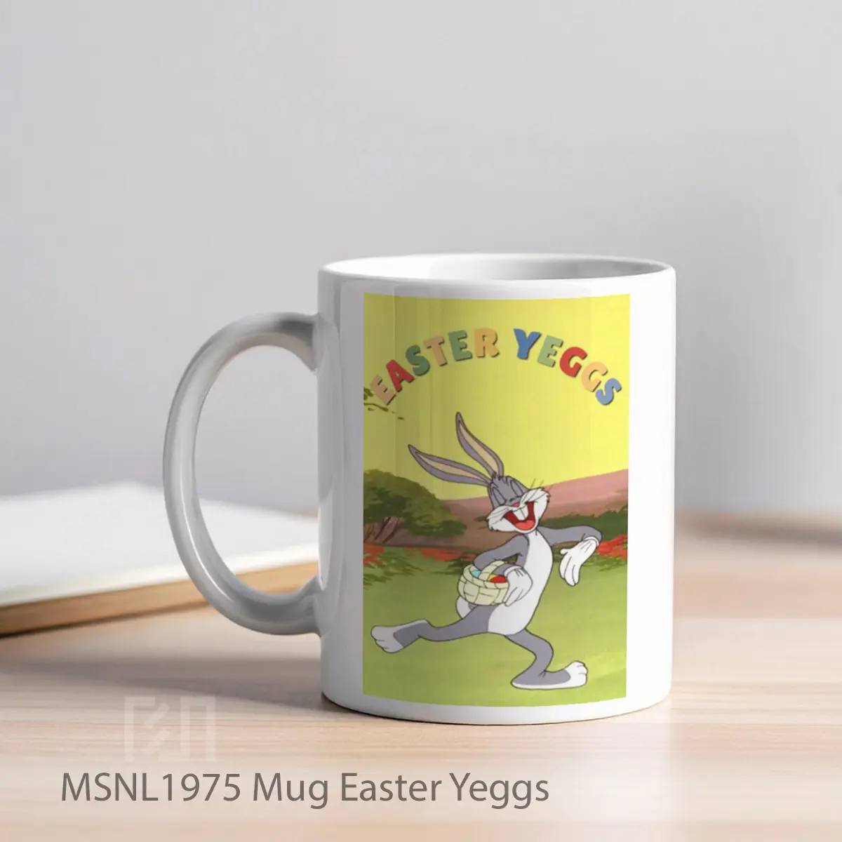 Mug Easter Yeggs Gelas Keramik Tema Film MSNL1975 - Tampak Kiri