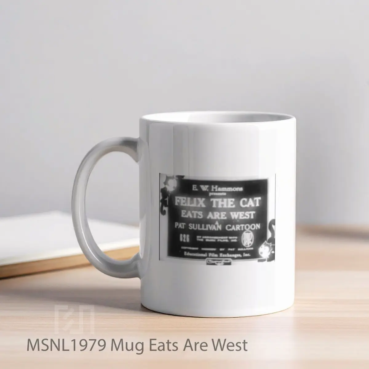 Mug Eats Are West Gelas Keramik Tema Film MSNL1979 - Tampak Kiri