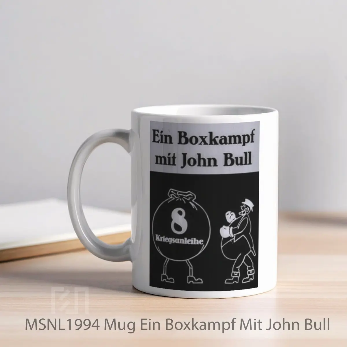 Mug Ein Boxkampf Mit John Bull Gelas Keramik Tema Film MSNL1994 - Tampak Kiri