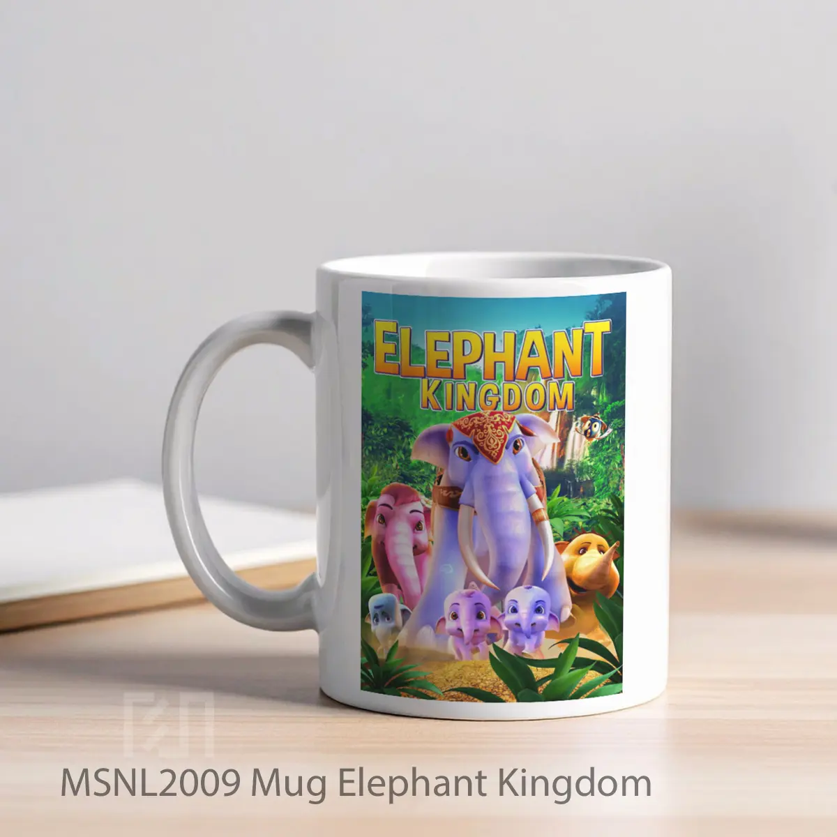 Mug Elephant Kingdom Gelas Keramik Tema Film MSNL2009 - Tampak Kiri