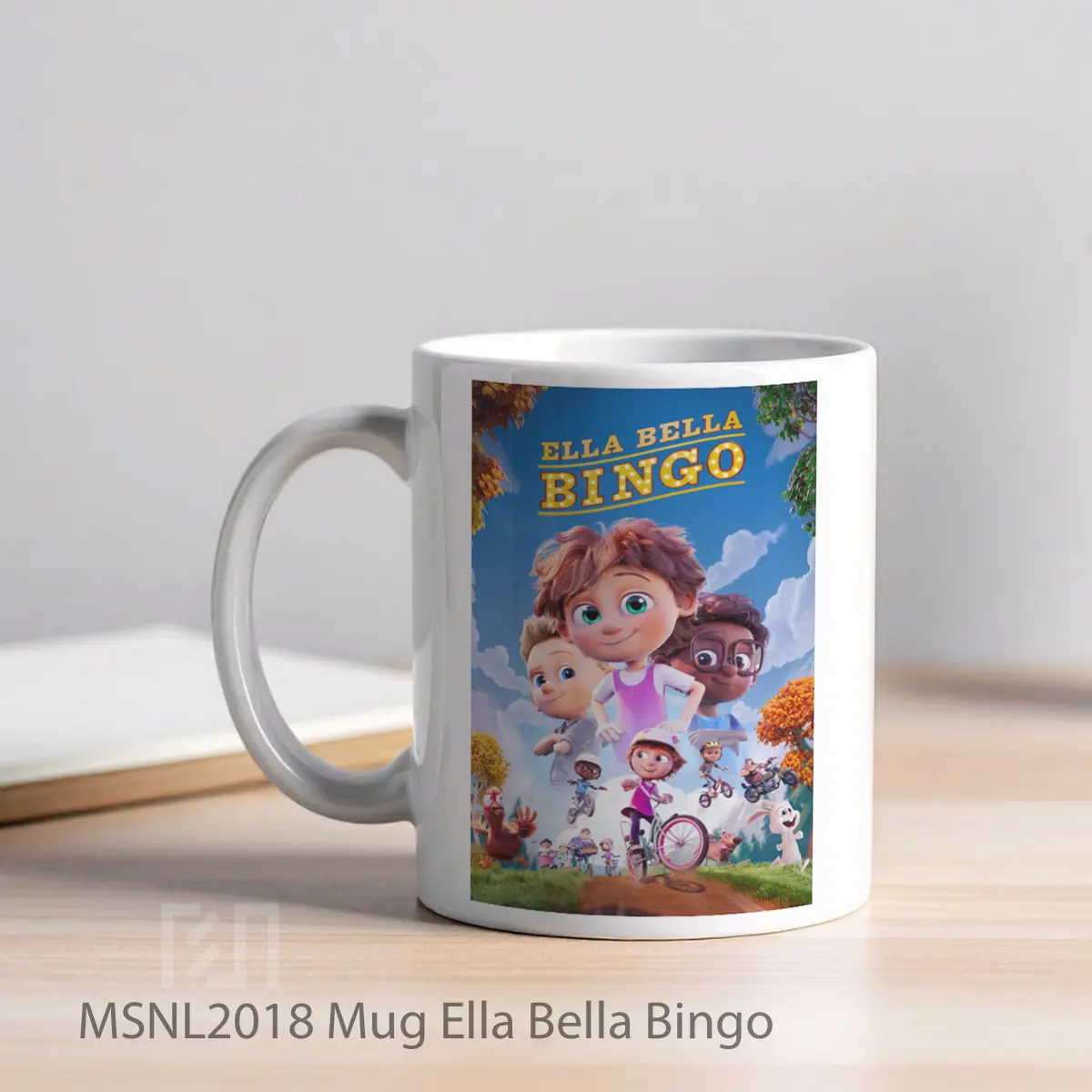 Mug Ella Bella Bingo Gelas Keramik Tema Film MSNL2018 - Tampak Kiri
