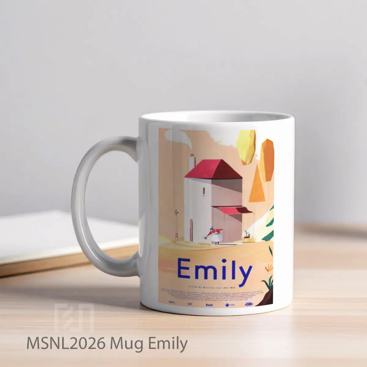 Mug Emily Gelas Keramik Tema Film MSNL2026 - Tampak Kiri