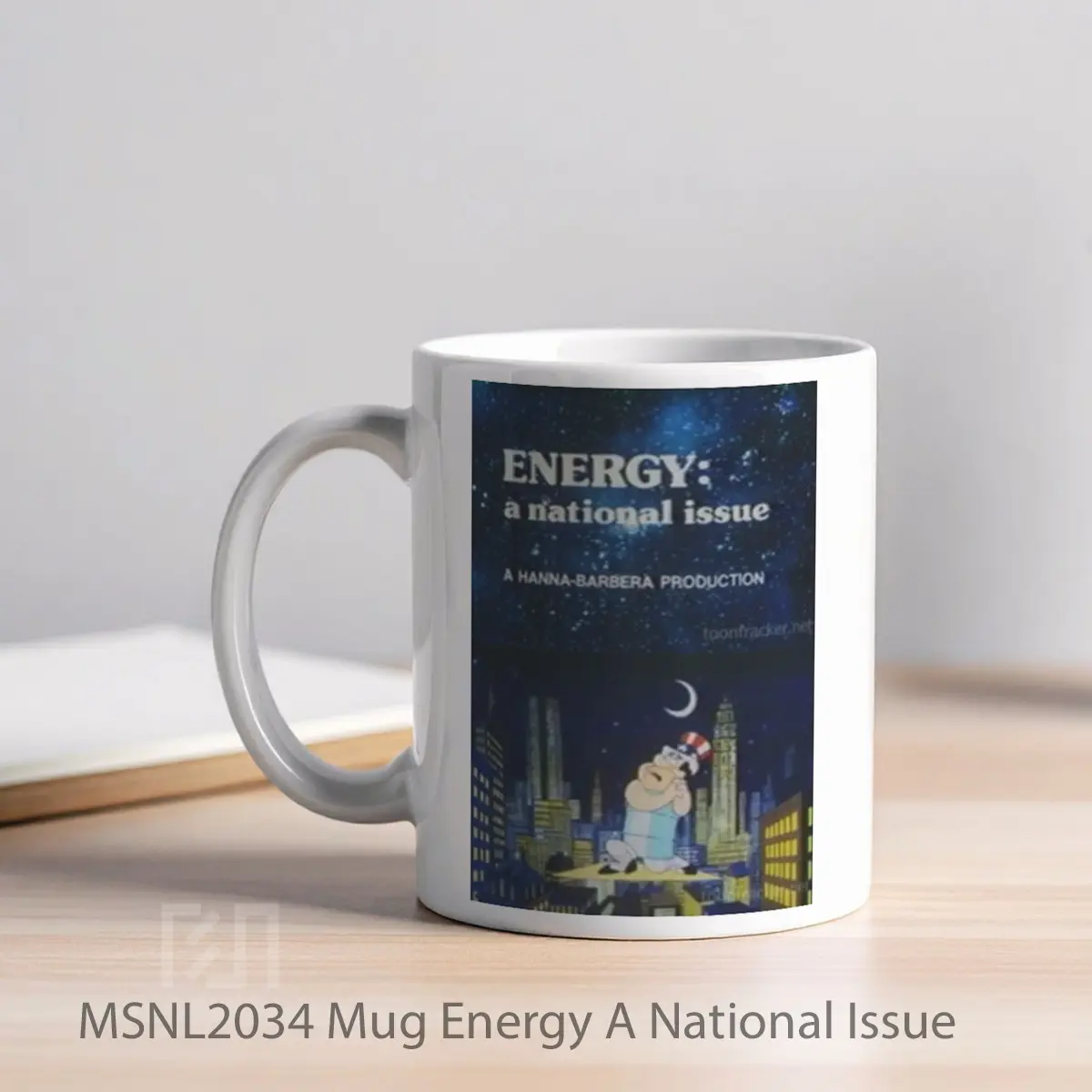 Mug Energy A National Issue Gelas Keramik Tema Film MSNL2034 - Tampak Kiri