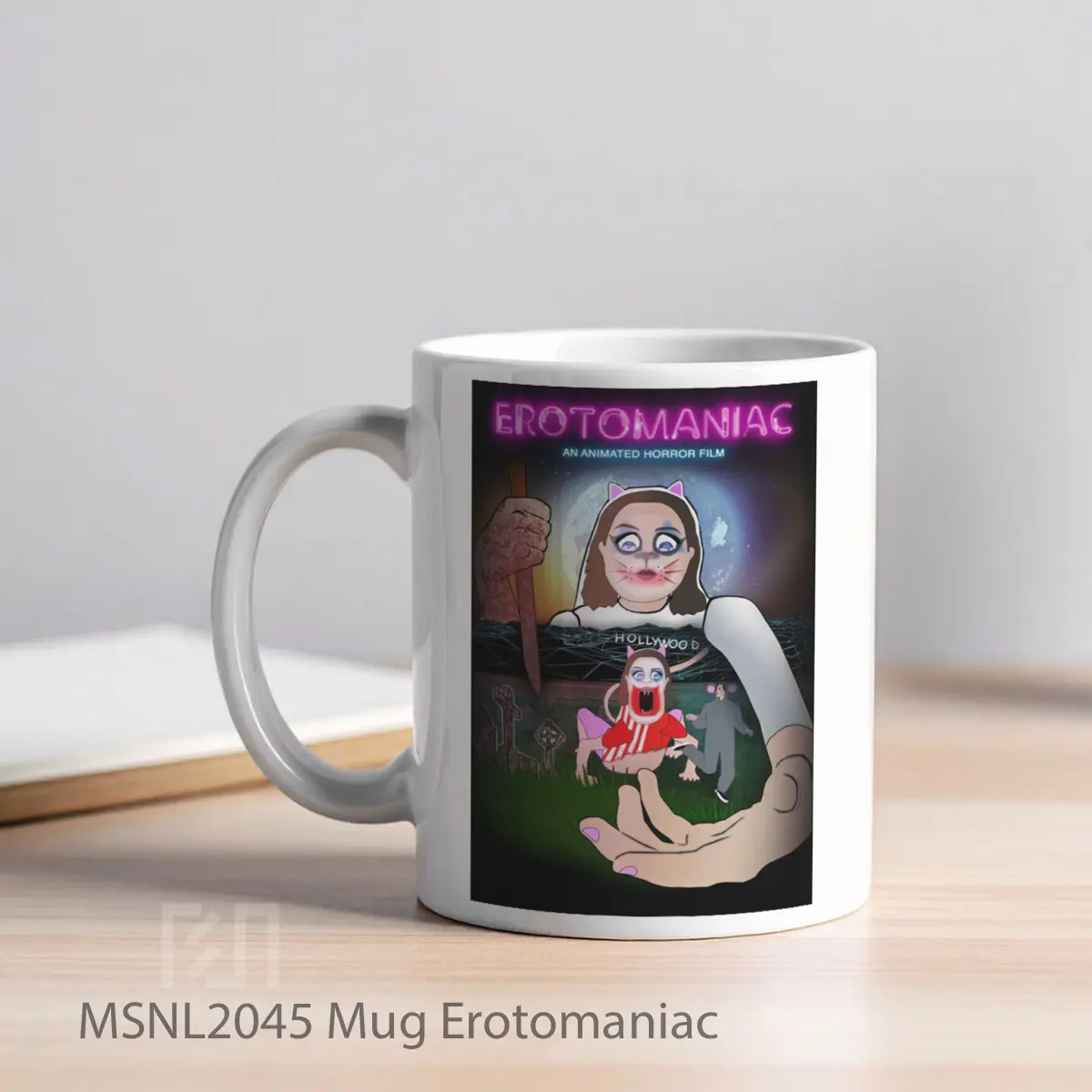 Mug Erotomaniac Gelas Keramik Tema Film MSNL2045 - Tampak Kiri