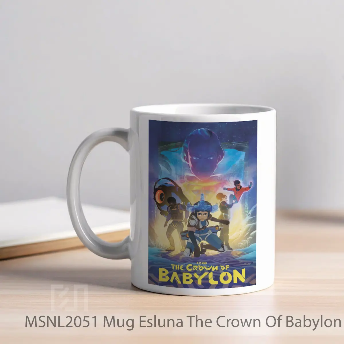 Mug Esluna The Crown Of Babylon Gelas Keramik Tema Film MSNL2051 - Tampak Kiri
