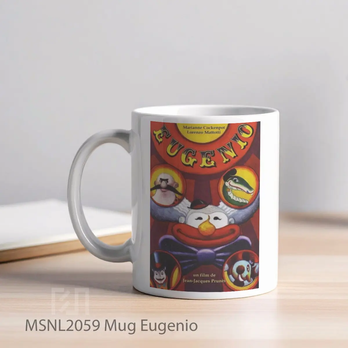 Mug Eugenio Gelas Keramik Tema Film MSNL2059 - Tampak Kiri