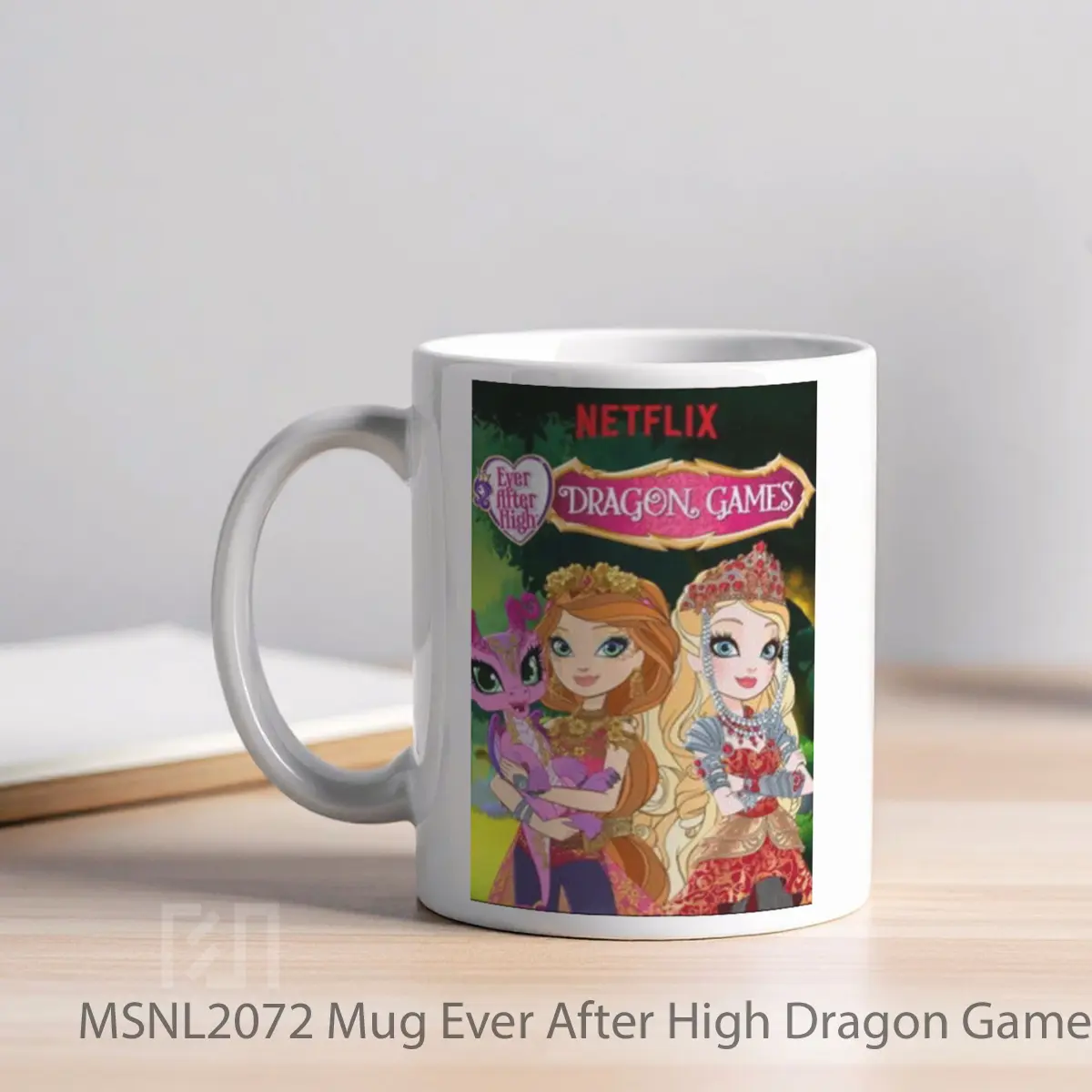 Mug Ever After High Dragon Games Gelas Keramik Tema Film MSNL2072 - Tampak Kiri