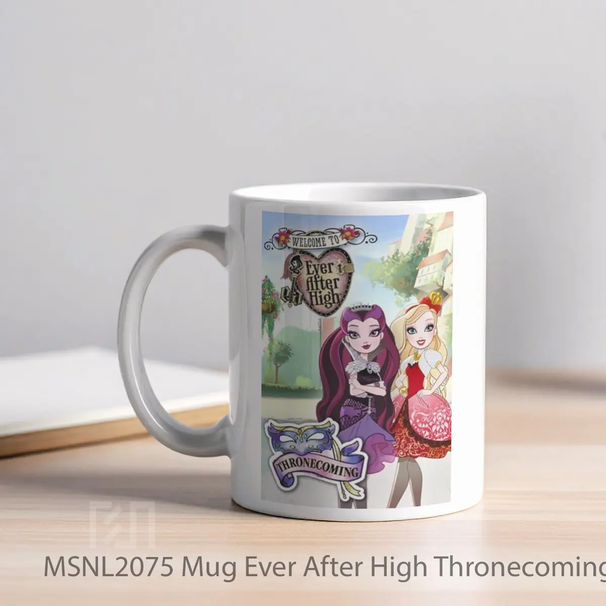 Mug Ever After High Thronecoming Gelas Keramik Tema Film MSNL2075 - Tampak Kiri